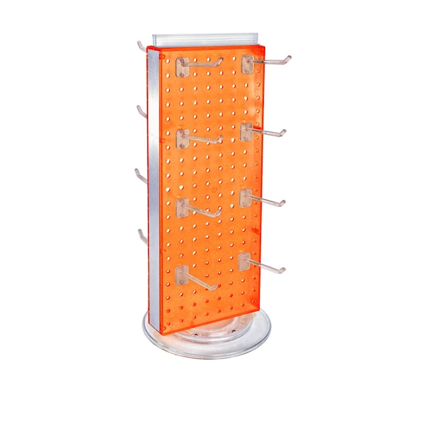 Revolving 8''W x 20.625''H Pegboard Counter Display w/16 4''Hooks